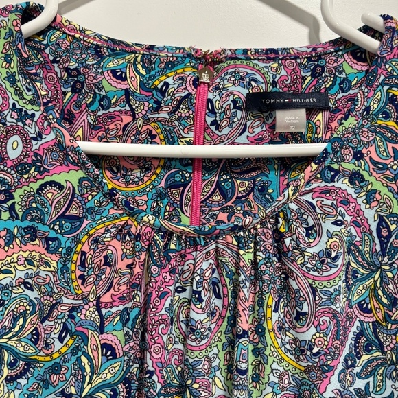 Tommy Hilfiger colourful paisley short sleeve midi dress size 12 - Picture 3 of 16